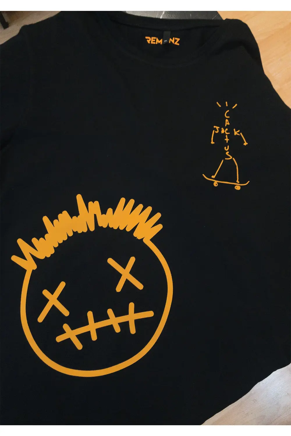 Cactus Jack Baskılı %100 Pamuk Oversize T-shirt