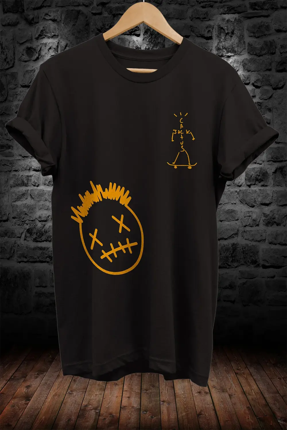 Cactus Jack Baskılı %100 Pamuk Oversize T-shirt