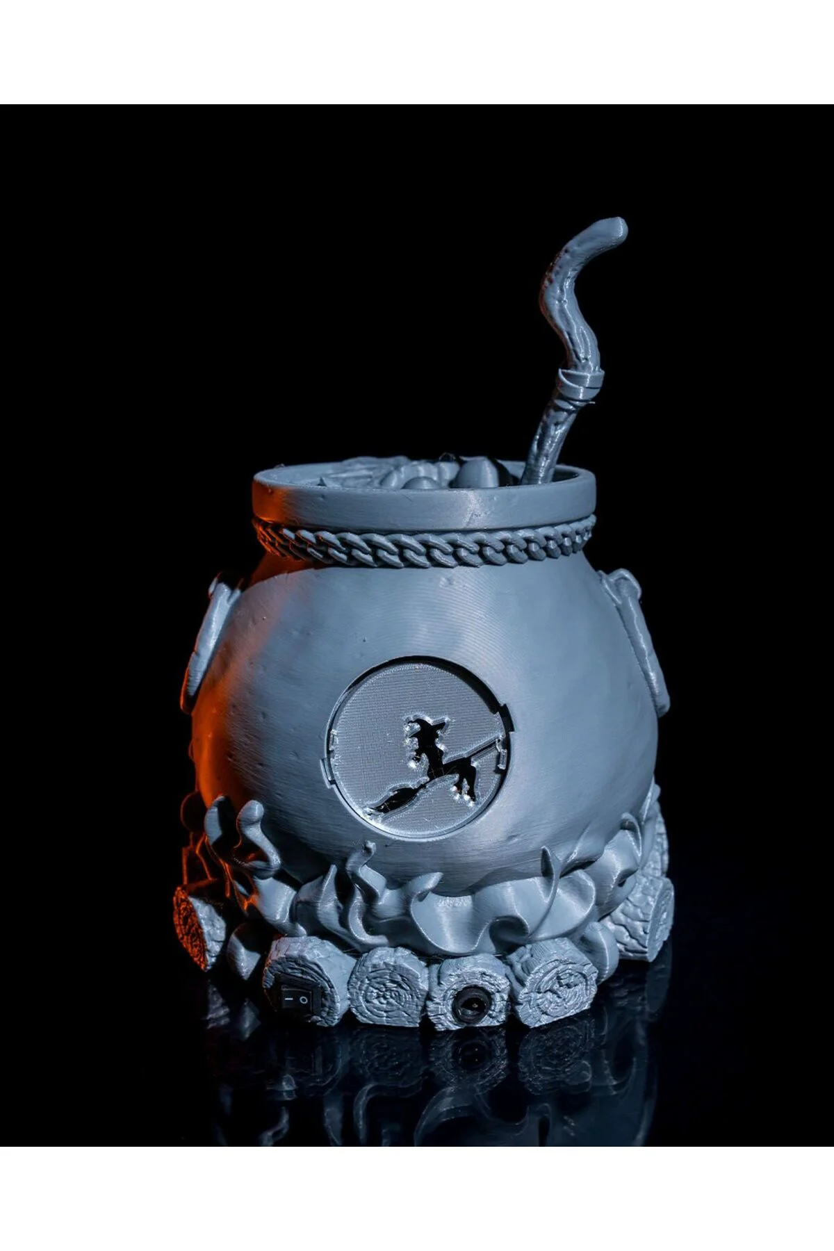 Cadılar Bayramı Cadı Kazanı Led Işık 11 Gölgeli Halloween Cadı Kazanı Led Lamba 22CM Büyük Boy