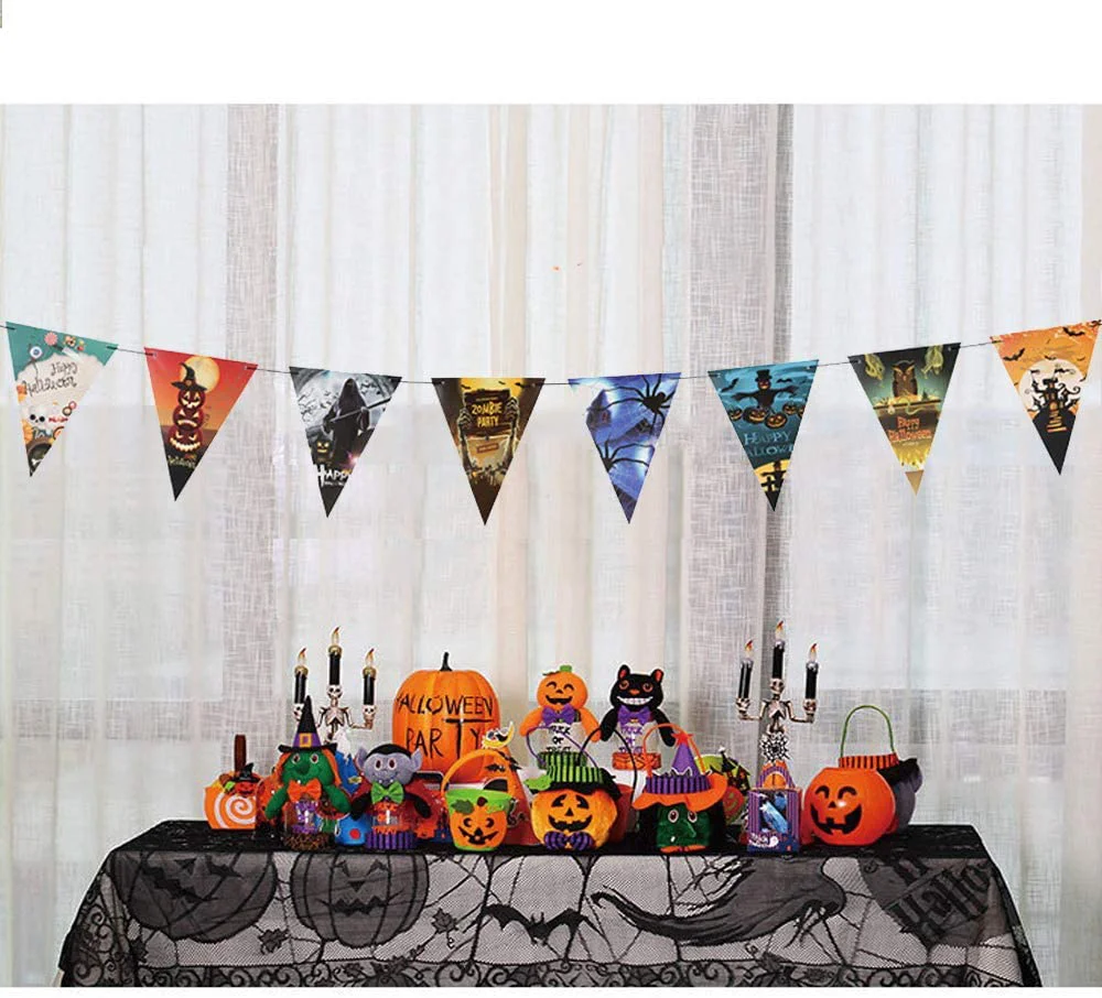 Cadılar Bayramı Flama Banner 8'li 3 Metre - Halloween Dekorasyon Süs