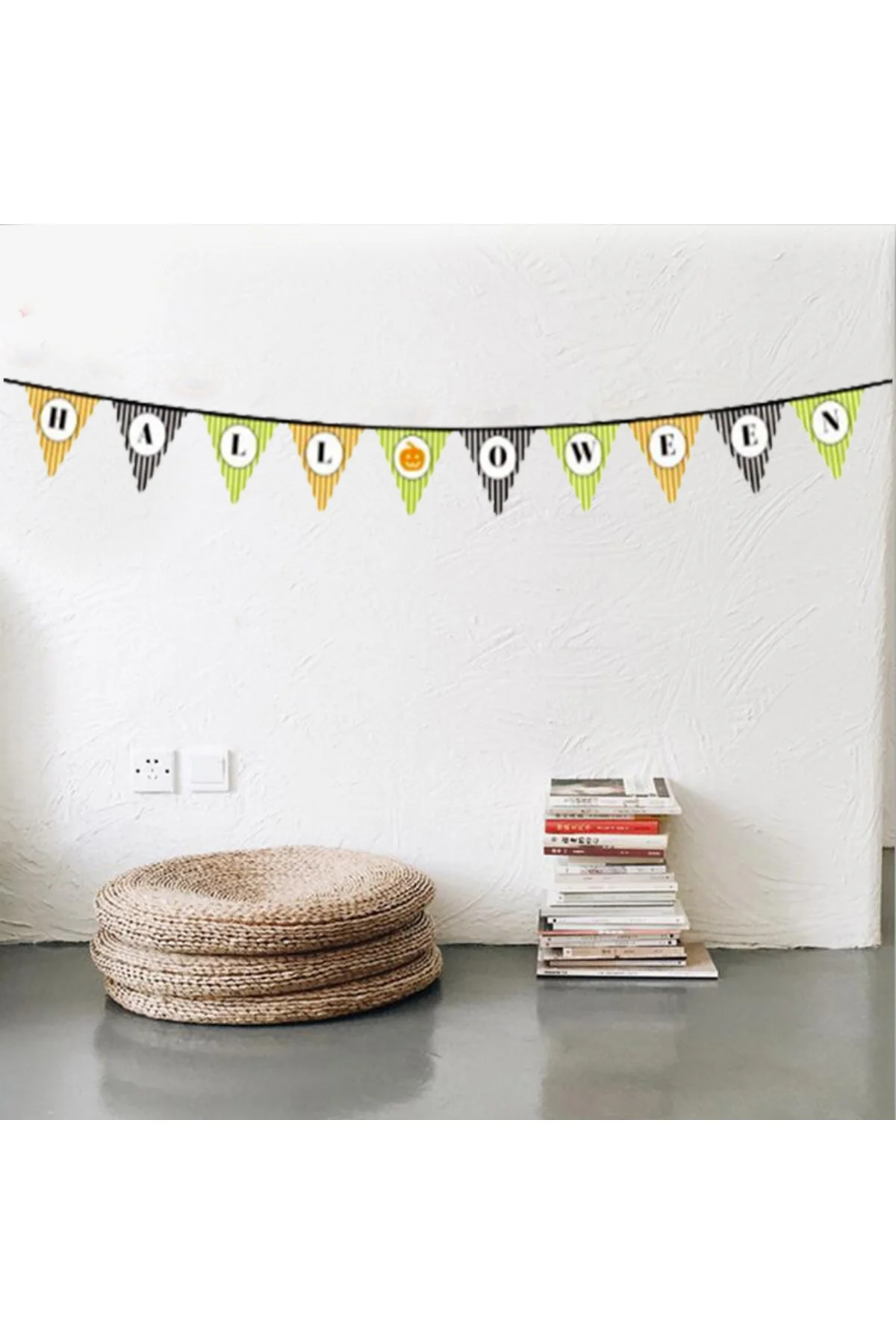 Cadılar Bayramı Kabak Temalı Halloween Yazılı Banner Süs Flama 3 Metre  GO50608277030