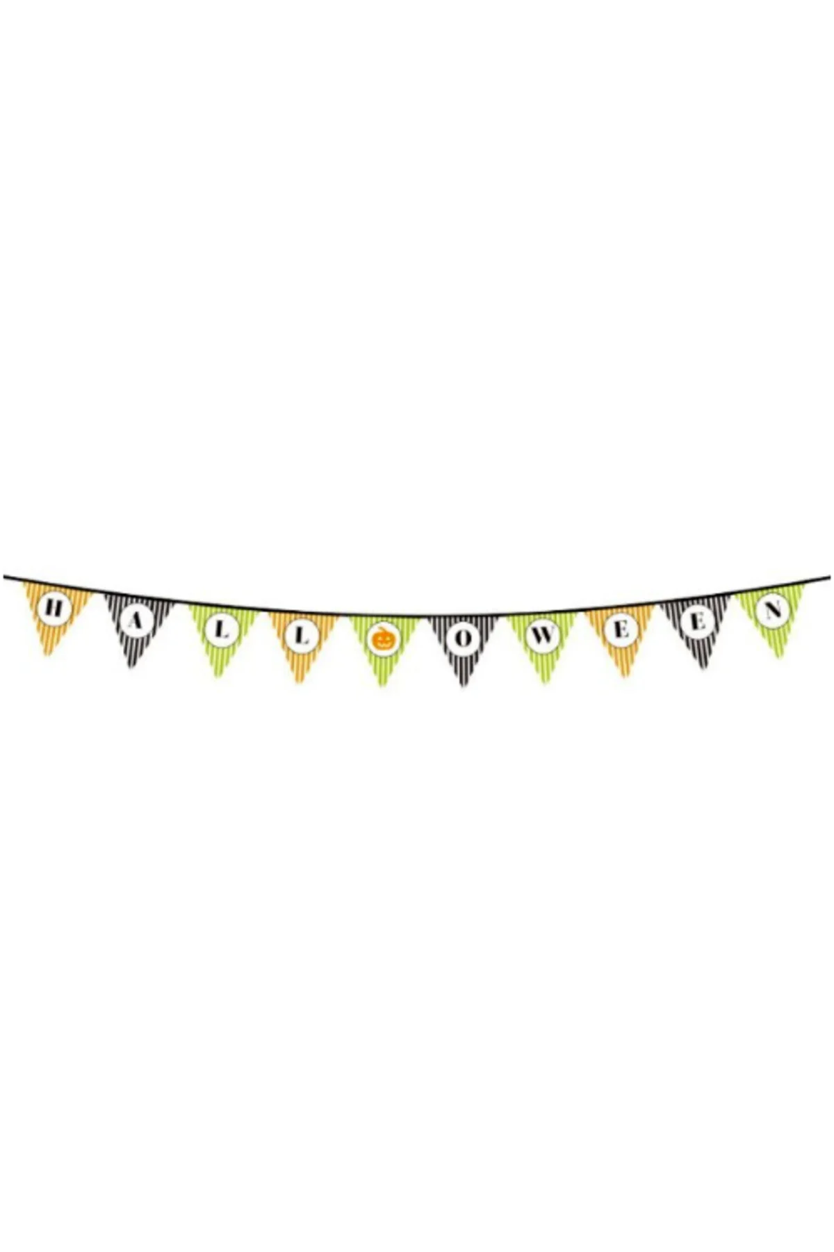 Cadılar Bayramı Kabak Temalı Halloween Yazılı Banner Süs Flama 3 Metre  GO50608277030