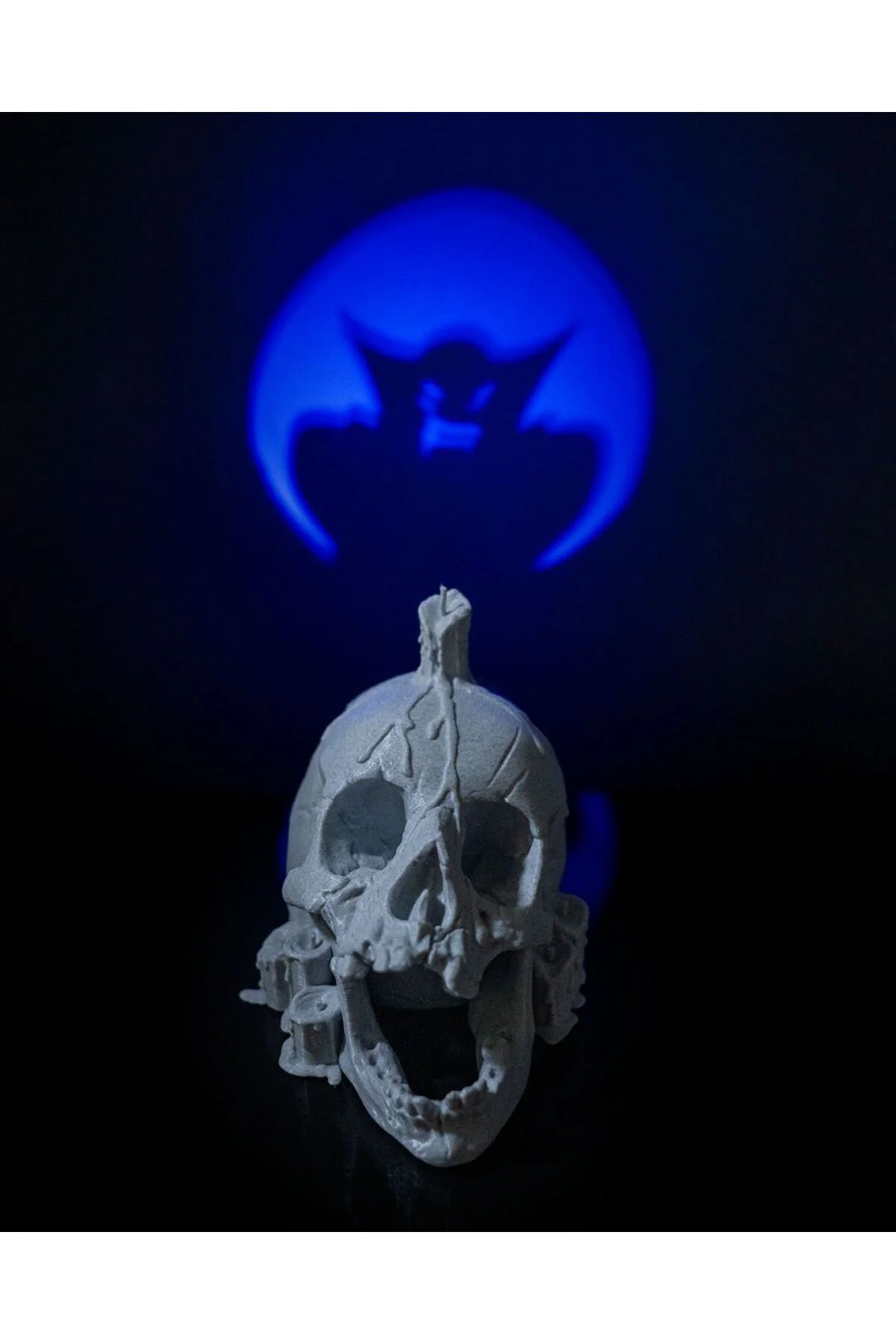 Cadılar Bayramı Kuru Kafa Led Işık 11 Gölgeli Halloween Kuru Kafa Led Lamba 14CM