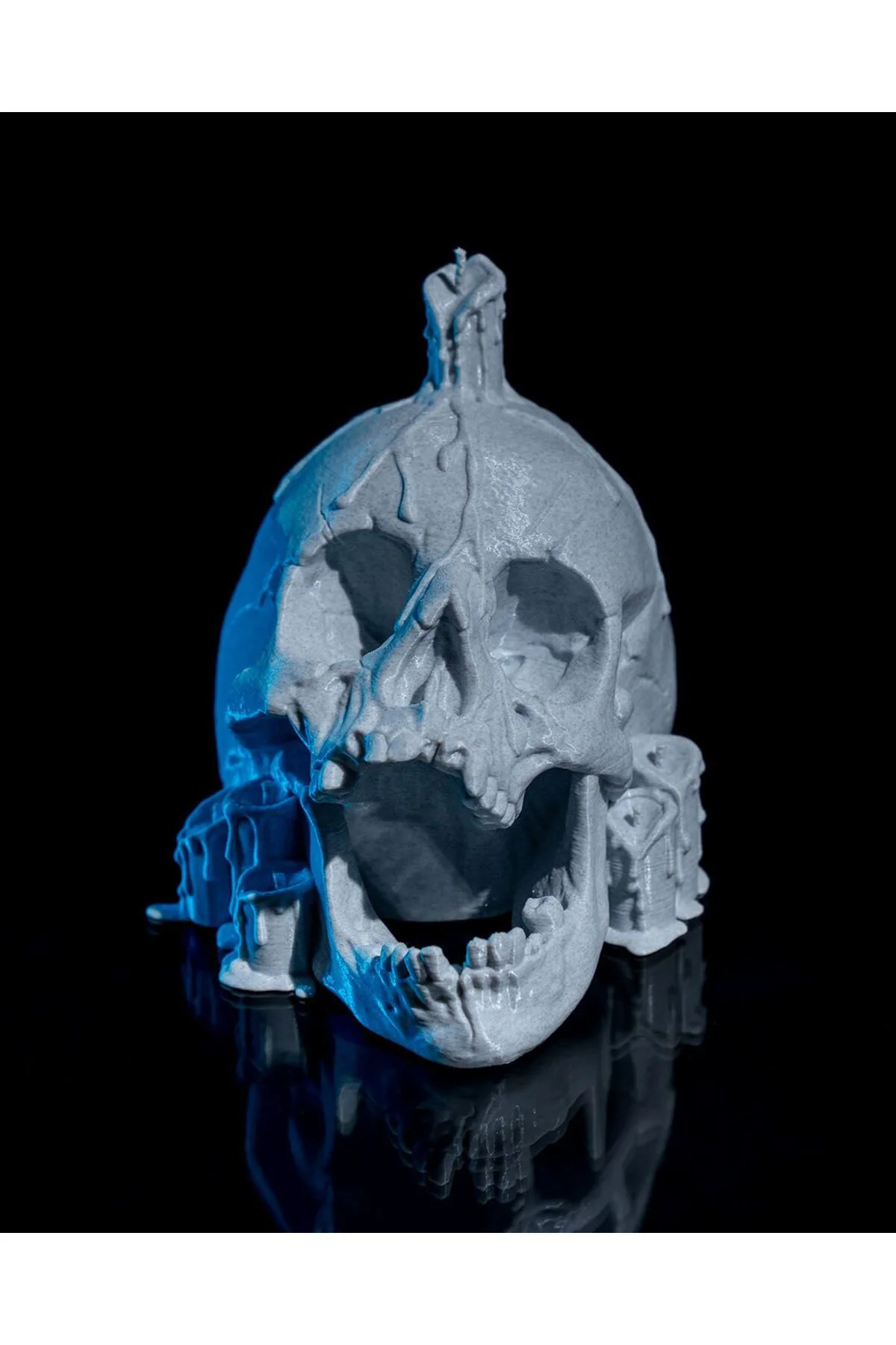 Cadılar Bayramı Kuru Kafa Led Işık 11 Gölgeli Halloween Kuru Kafa Led Lamba 14CM