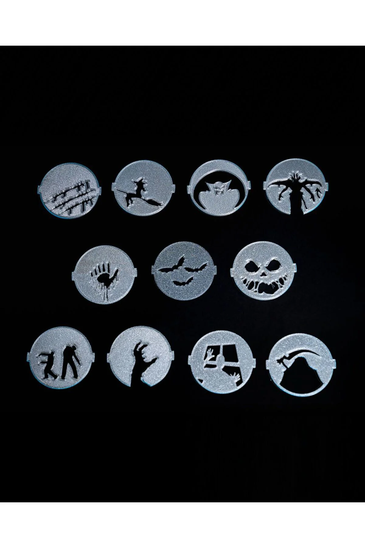 Cadılar Bayramı Kuru Kafa Led Işık 11 Gölgeli Halloween Kuru Kafa Led Lamba 14CM