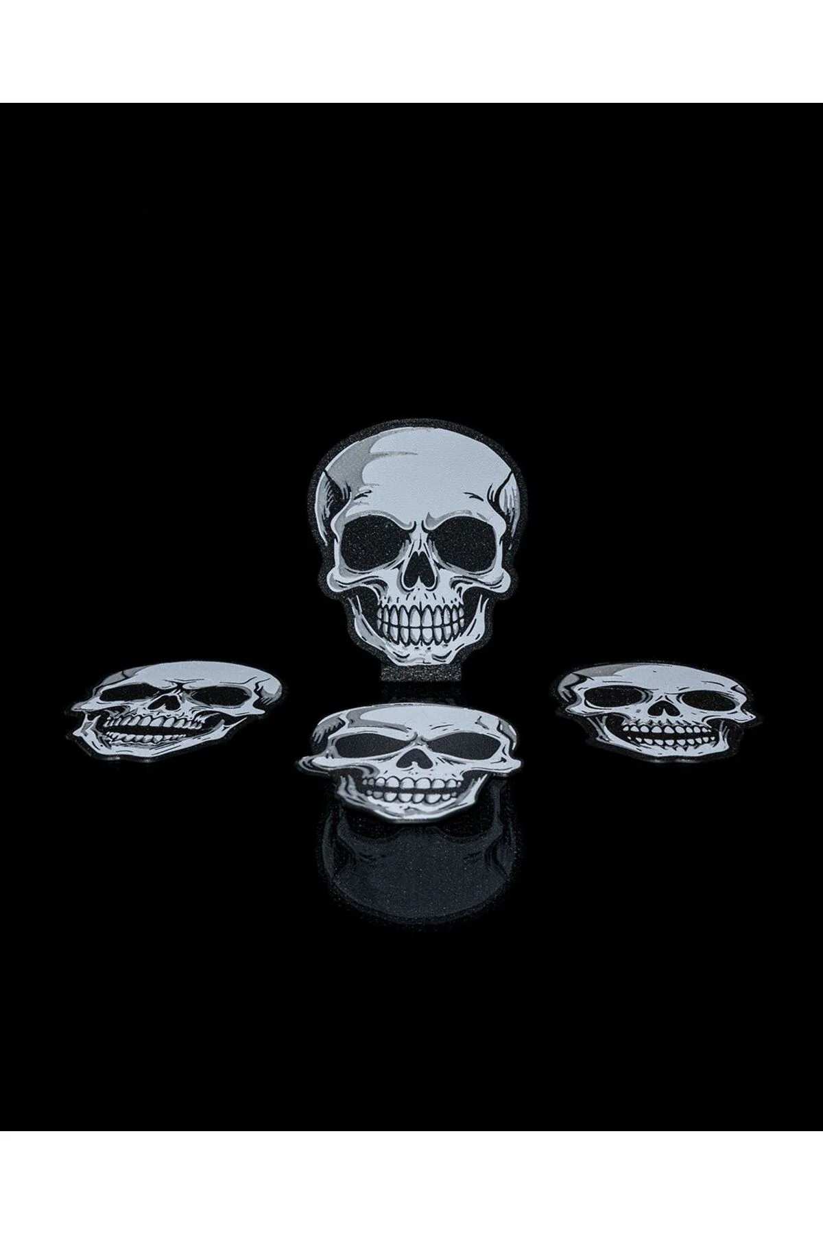 Cadılar Bayramı Kuru Kafa Kafatası 6lı Bardak Altlığı