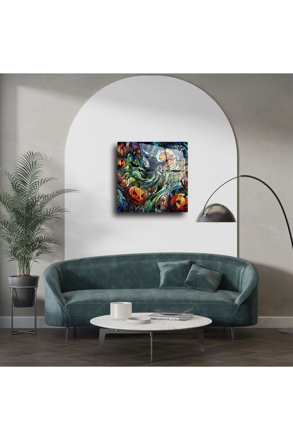 Cadılar Bayramı Temalı Vitray Tablo