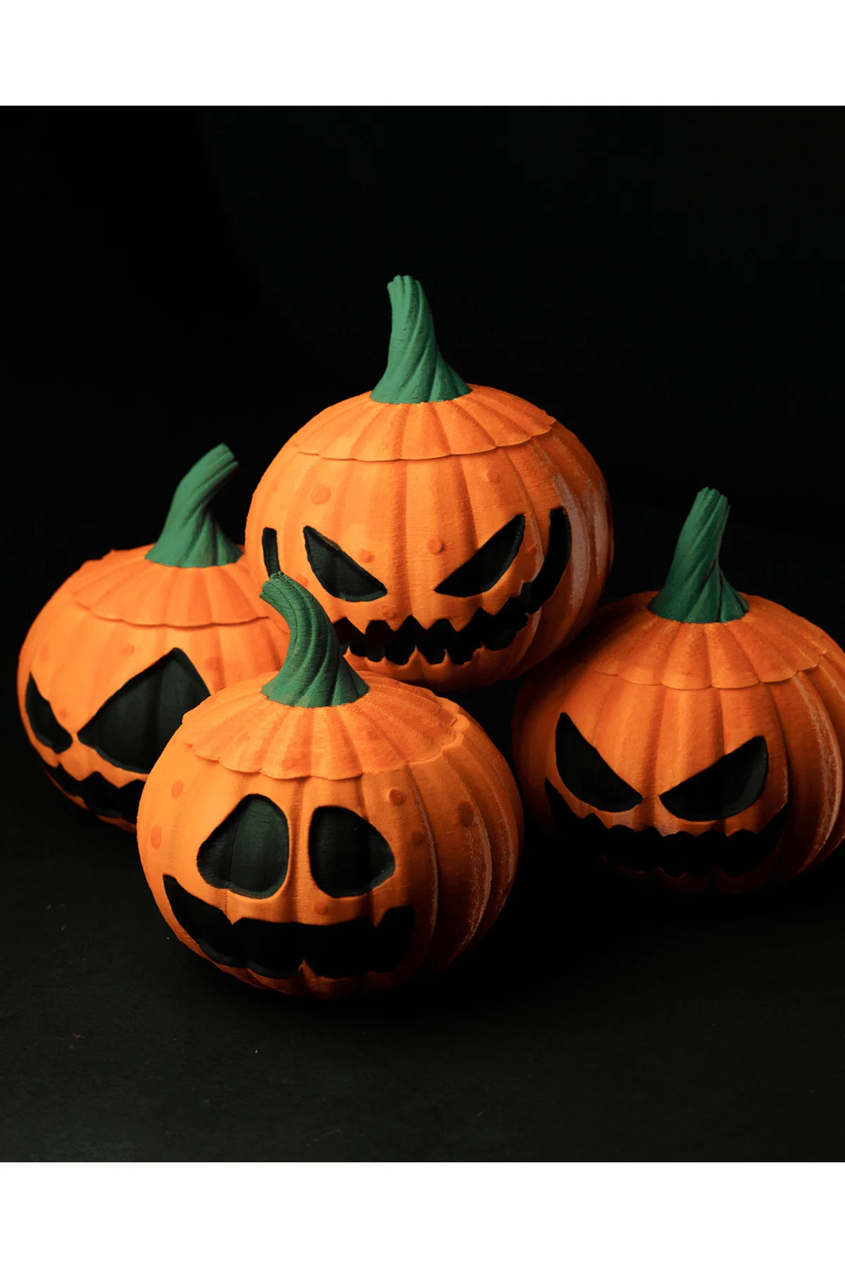 Cadılar Bayramı Temalı Dekoratif Balkabağı Pumpkin Kase 4'lü Set 12'şer CM