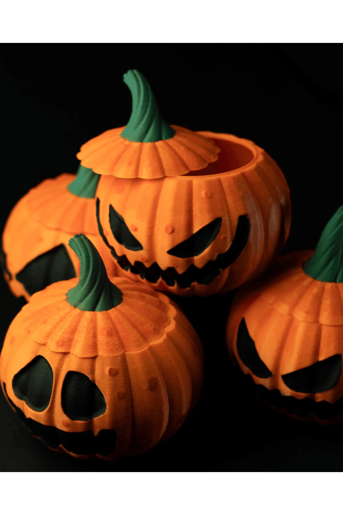 Cadılar Bayramı Temalı Dekoratif Balkabağı Pumpkin Kase 4'lü Set 12'şer CM