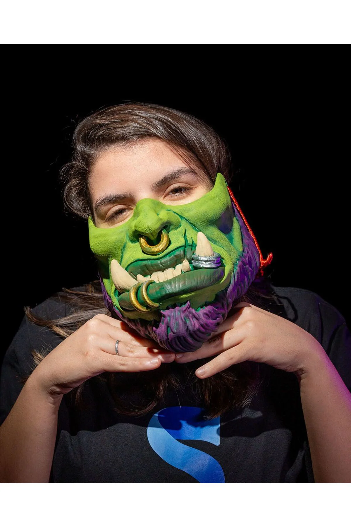 Cadılar Bayramı Warcraft Maske Ork Maske Halloween Ork Maske Cosplay Ork Maske 15CM