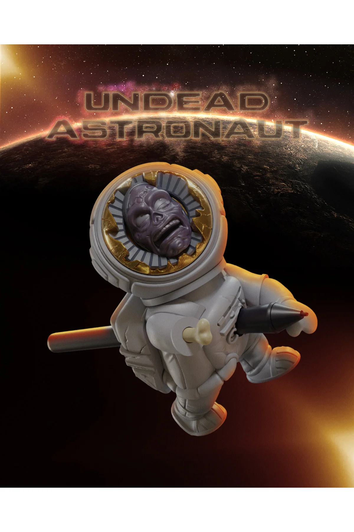 Cadılar Bayramı Zombi Astronot Oyuncak Masaüstü Dekoratif Obje
