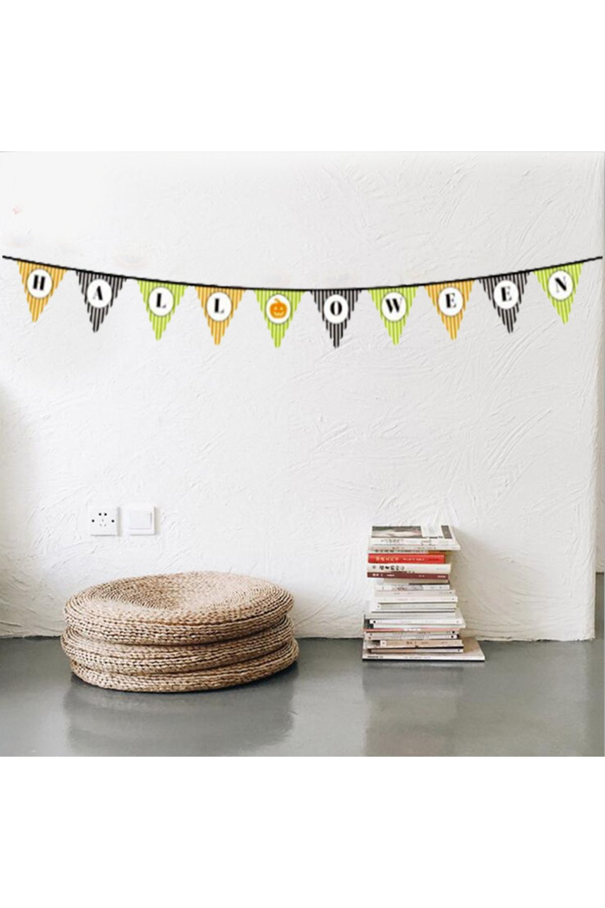 Ok Aksesuar Cadılar Bayramı Kabak Temalı Halloween Yazılı Banner Süs Flama 3