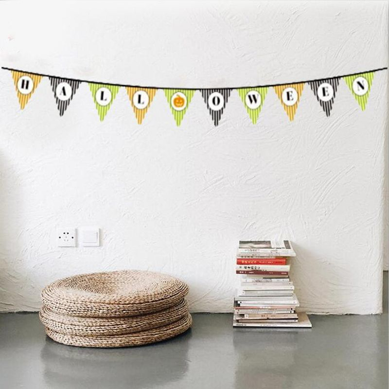 Cadılar Bayramı Kabak Temalı Halloween Yazılı Banner Süs Flama 3