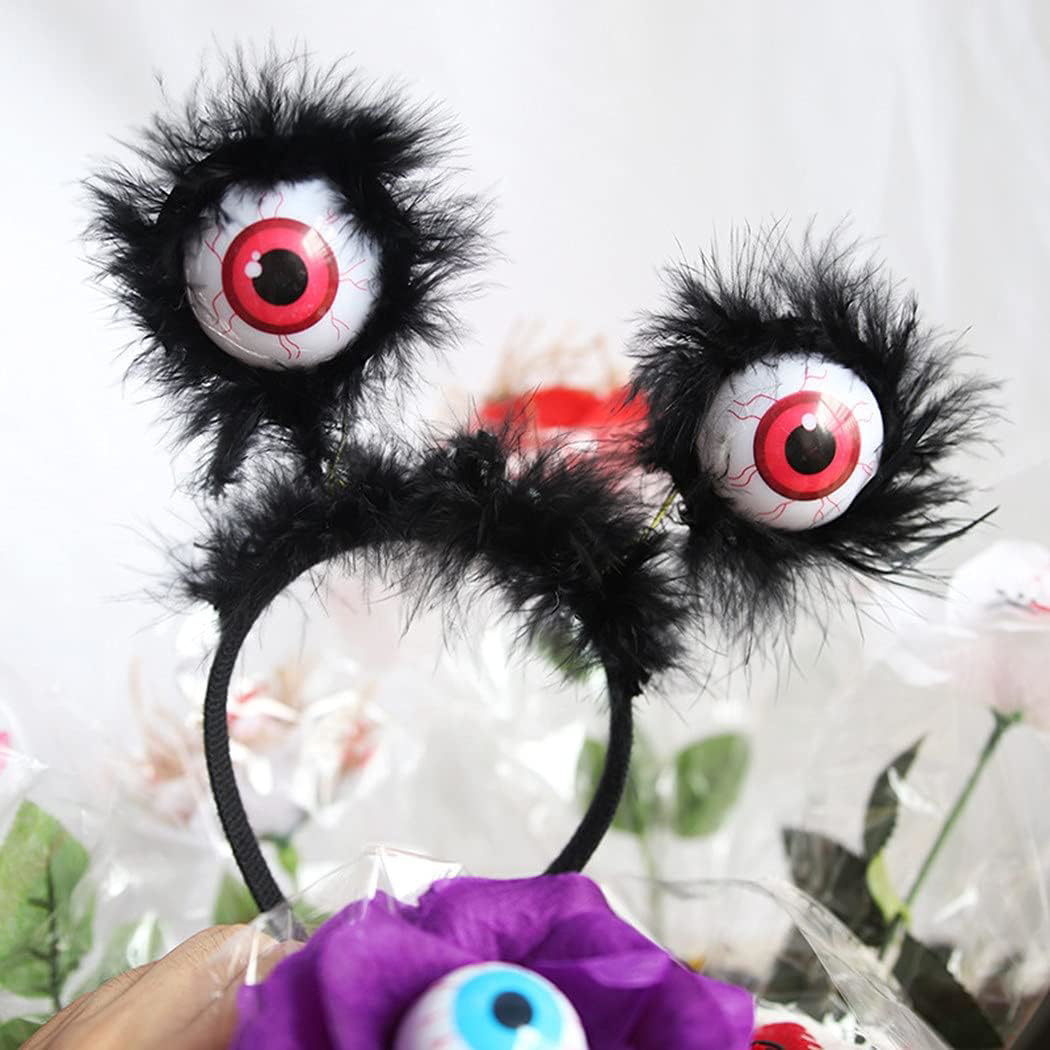Cadılar Bayramı Halloween Otrişli Sallanan Gözlü Parti Tacı Oynar