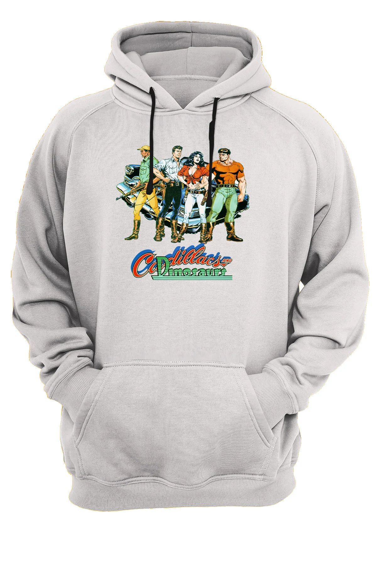 Cadillac And Dinasours Baskılı 3 Ipl. Şardonlu, Içi Polar, Kalın(600gr) Hoodie