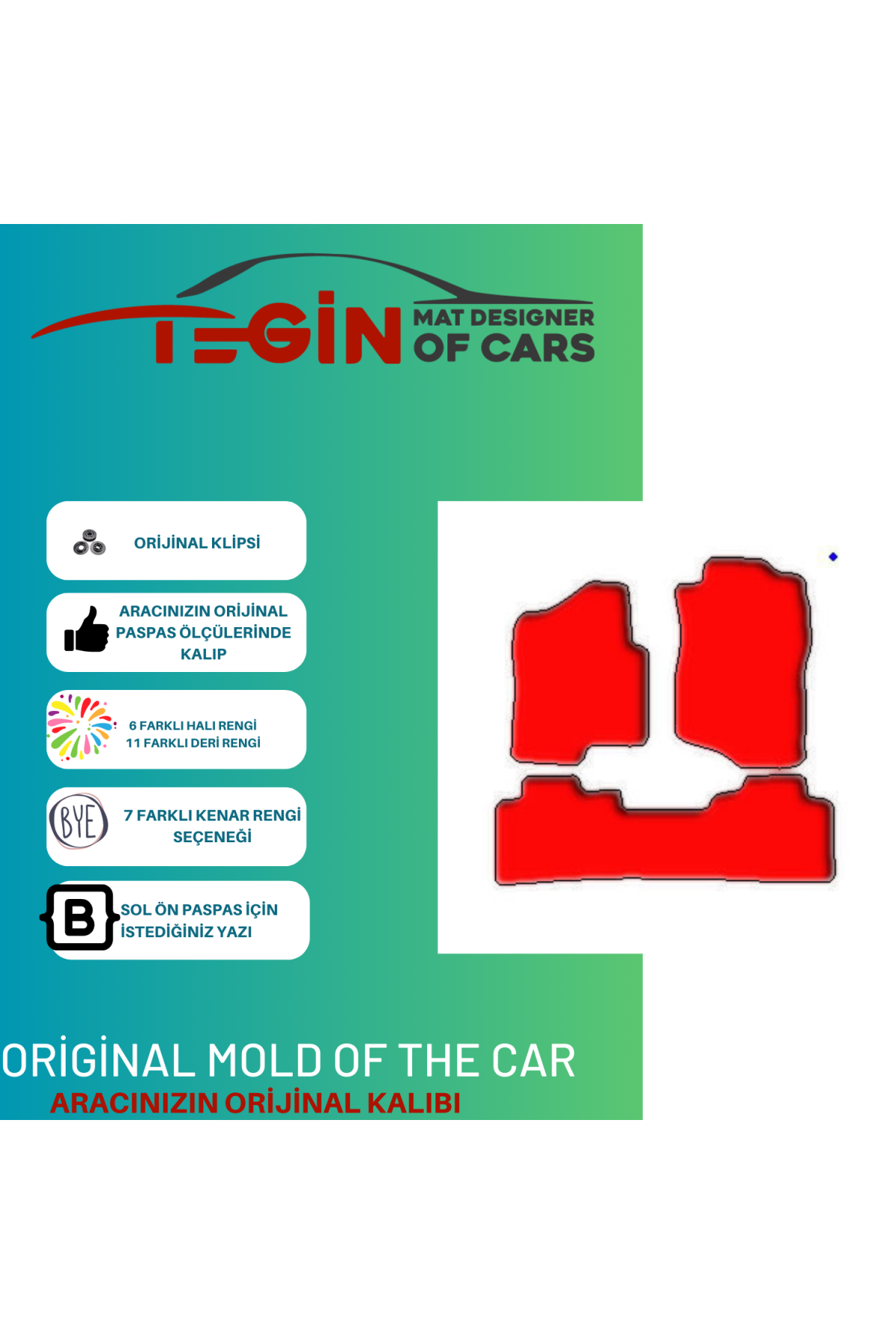 Cadillac Escalade 2006-2014 Prime Siyah Deri Siyah Kenar Paspas