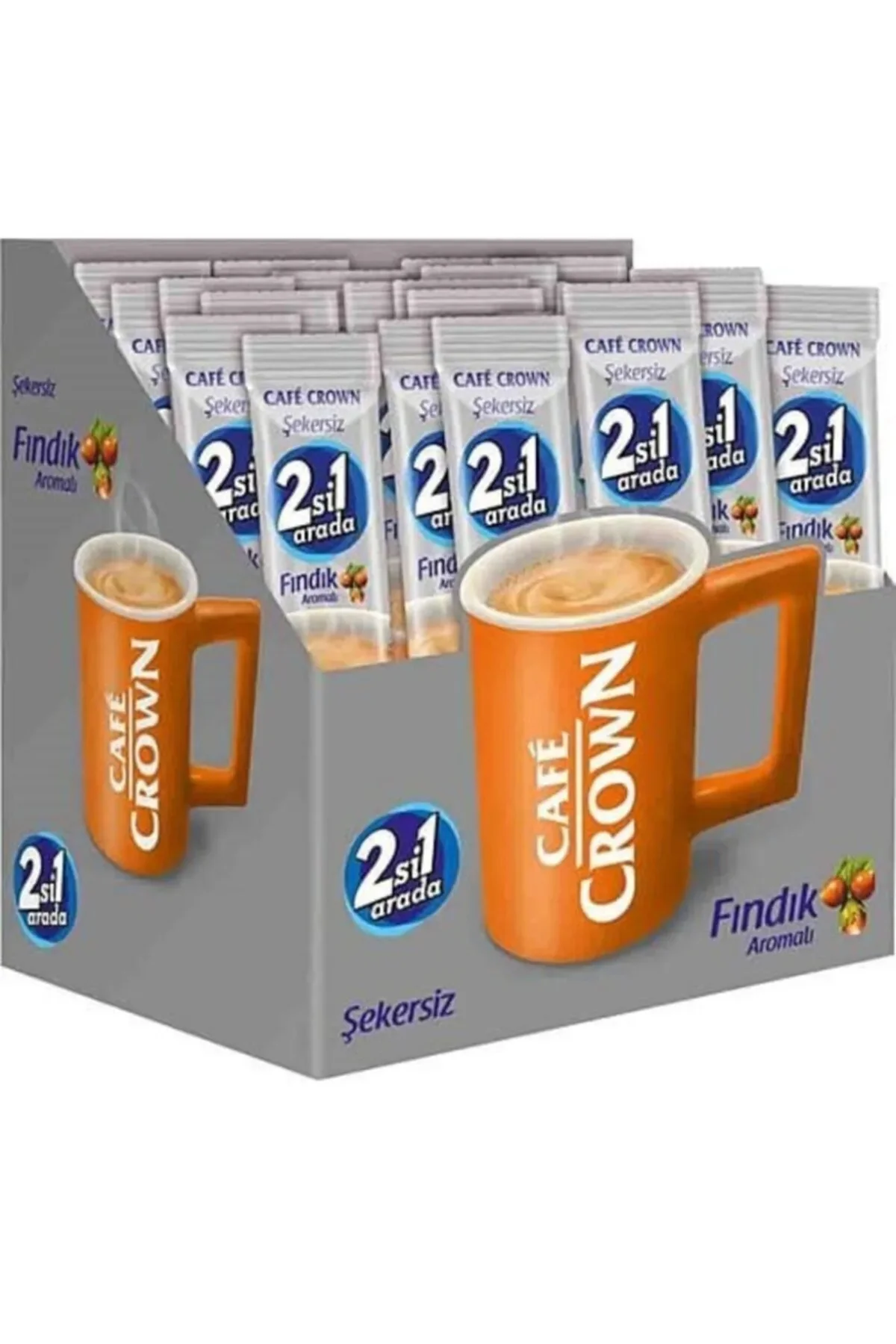 Cafe Crown 2'si 1 Arada Fındıklı Şekersiz 11 Gram x (24 Adet)