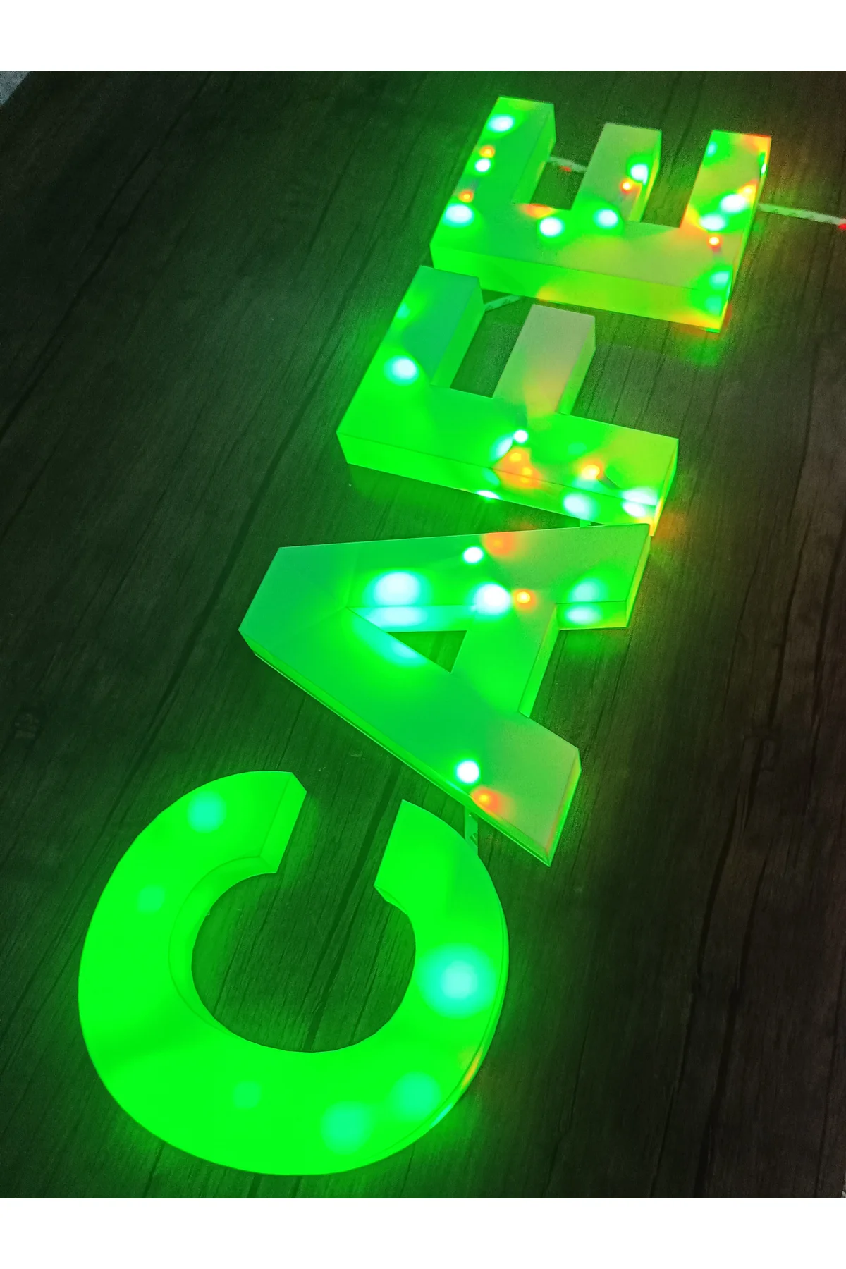 Cafe Tabela Rgb 16 Modlu Led Işıklı Uzaktan Kumdalı