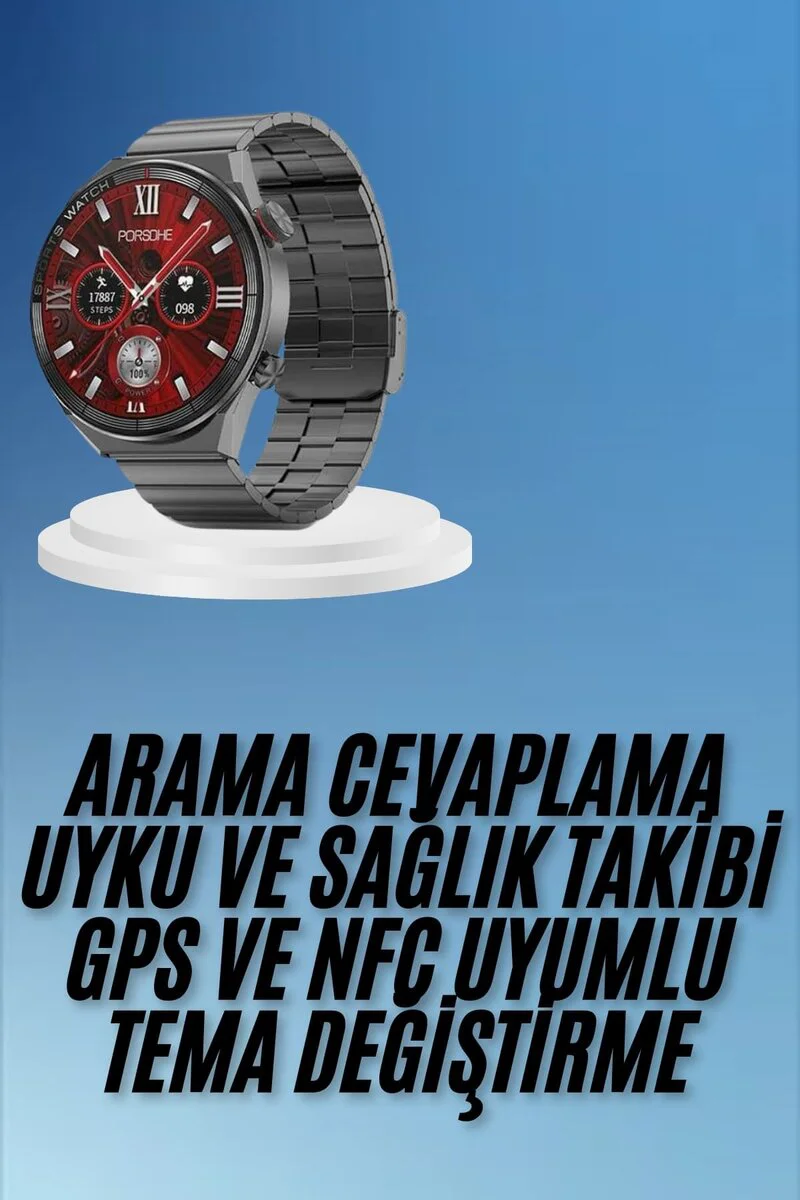 Çağrı Cevaplama Sesli Asistan Çoklu Dil Desteği 5.0 Bluetooth Akıllı Saat - Patlamaya Dayanıklı Cam, Uzun Pil Ömrü