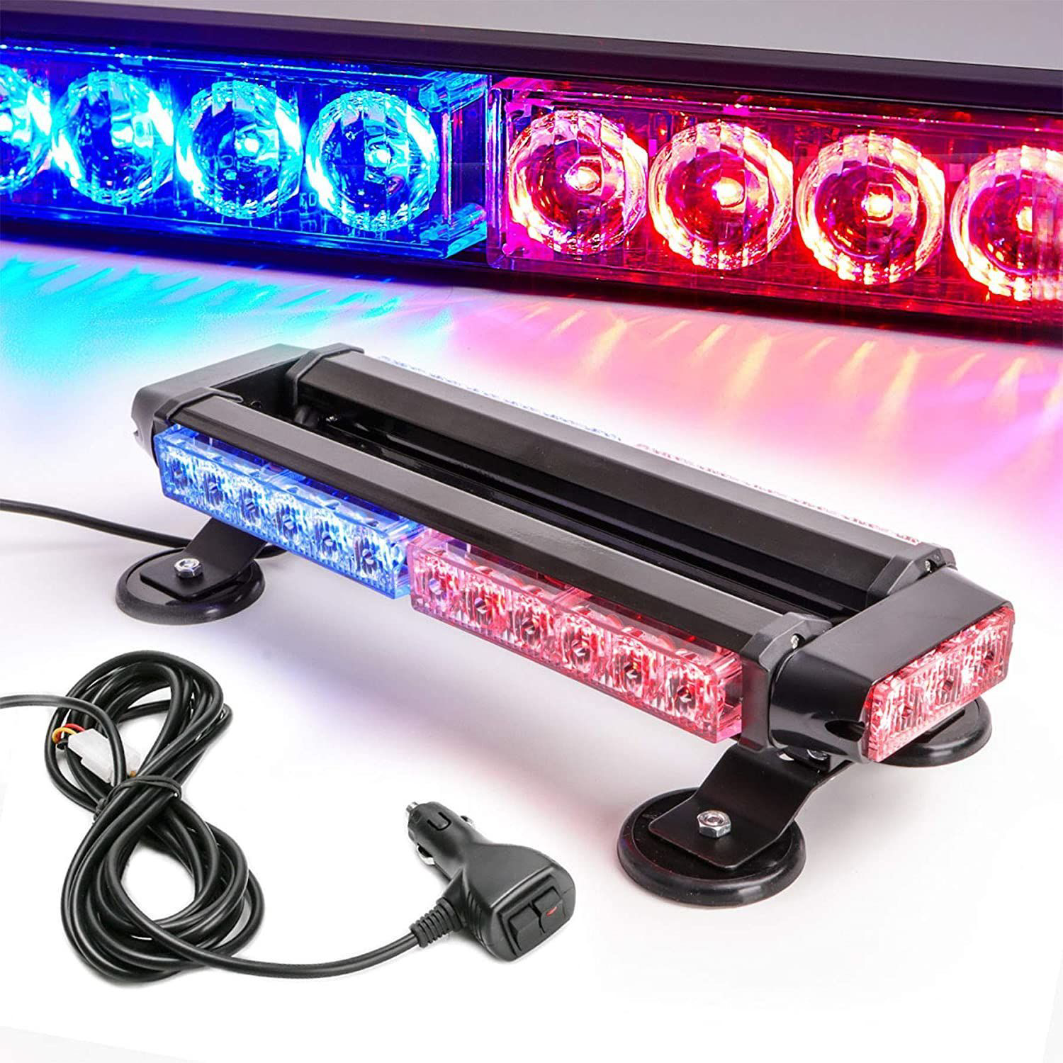 Çakar Lamba Çift Taraflı 30 Led Mavi-Kırmızı 38*16,5*7,5 Cm / Lap