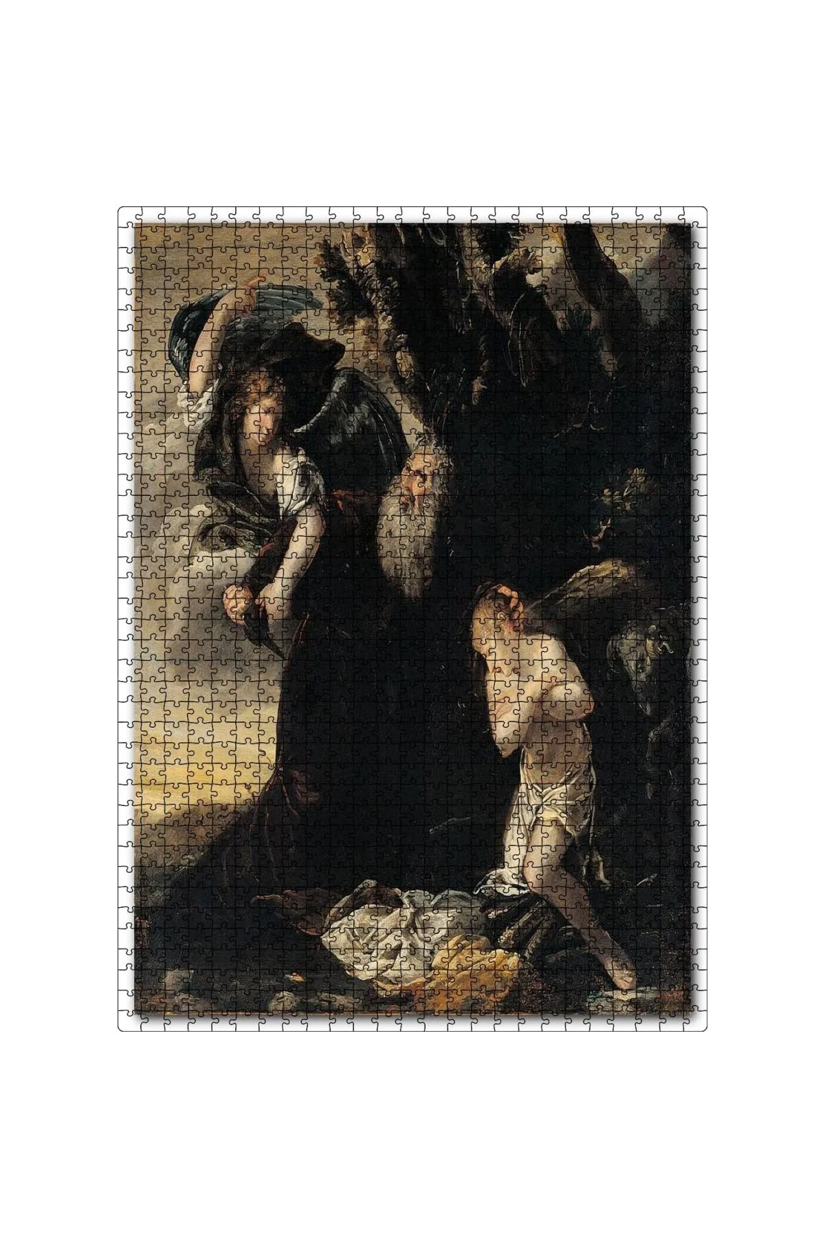 Cakatablo Hz. İbrahim ile Allah Gönderilen Melek ile Mücadilesı 1000 Parça Puzzle Yapboz MDF A