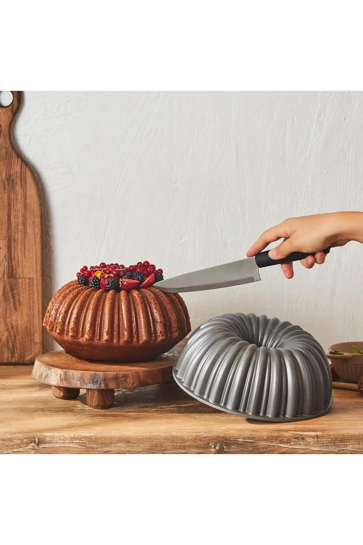 Cake Pro Dilimli Antrasit Döküm Kek Kalıbı