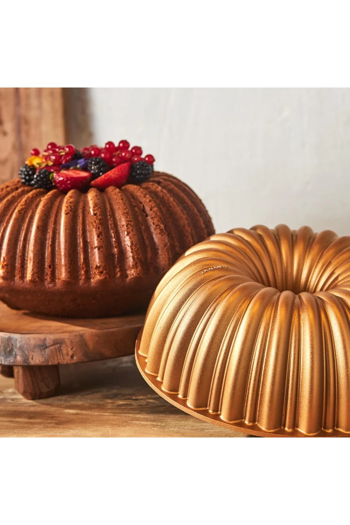 Cake Pro Dilimli Gold Döküm Kek Kalıbı
