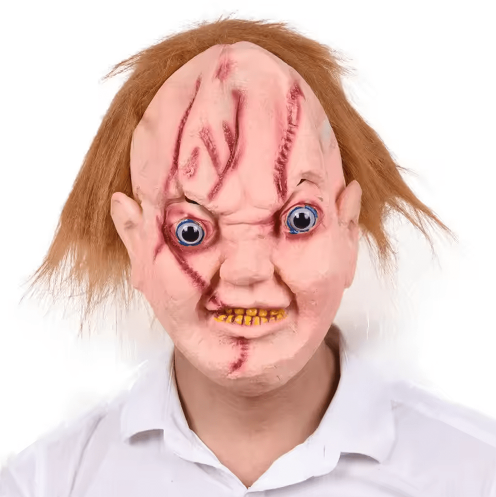 Çaki Maskesi Kahverengi Saçlı LateEt Chucky Çaki Maskesi Çaki Maskesi Kahverengi Saçlı LateEt Chucky Çaki Maskesi