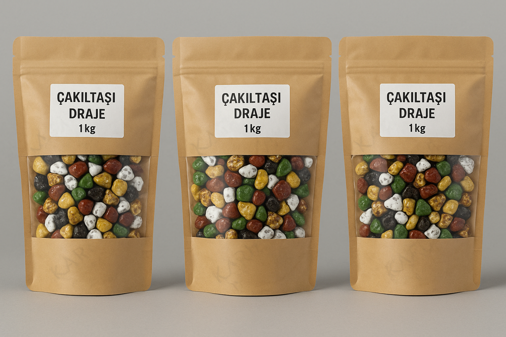 Çakıltaşı Draje Çikolata 3 kg | Renkli Taş Görünümlü Çikolata