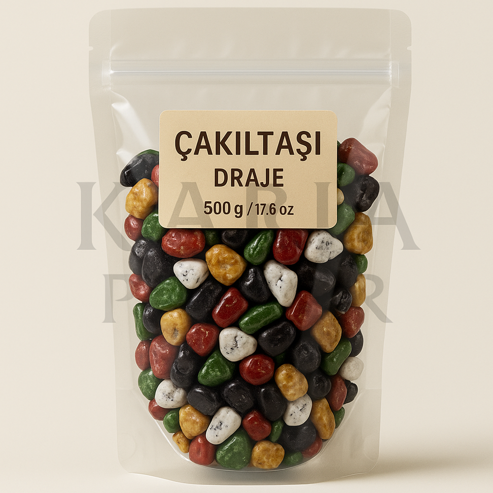 Çakıltaşı Draje Çikolata 500 g | Renkli Taş Görünümlü Çikolata