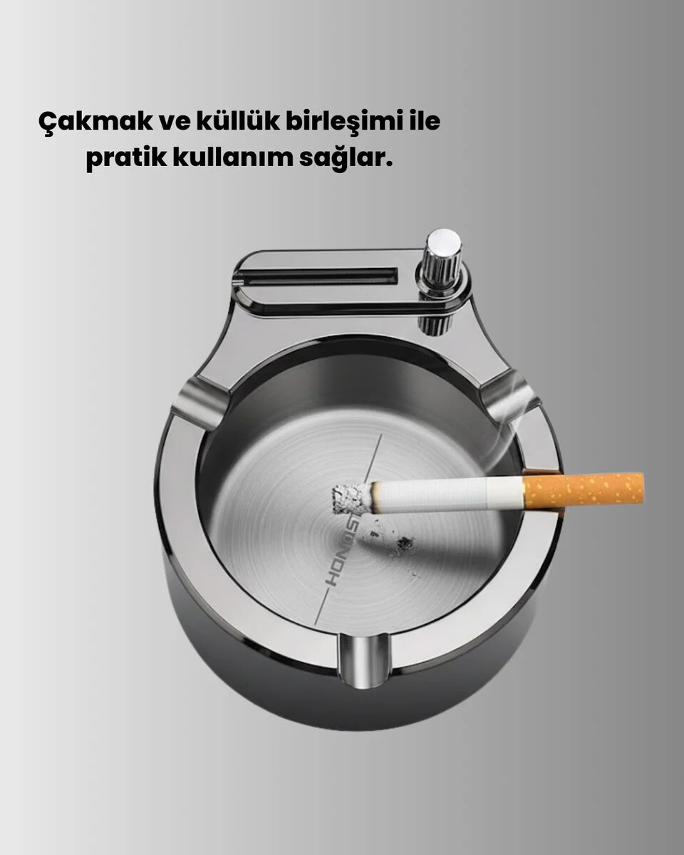 Çakmaklı Küllük - Modern Metal Dekoratif Ev Ofis Aksesuarı Fiyatı, Yorumları ve Özellikleri
