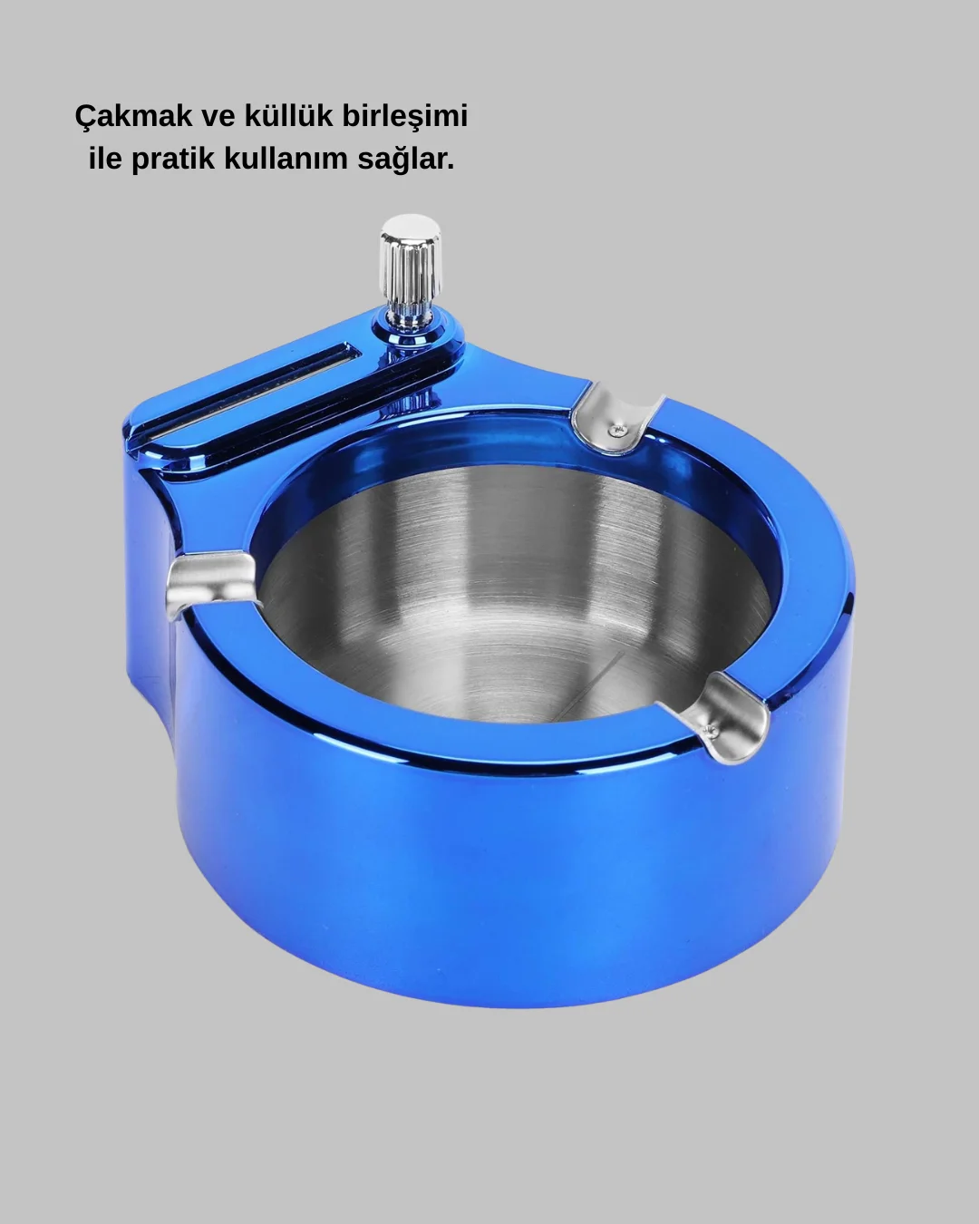 Çakmaklı Küllük Paslanmaz Çelik Şık Masa Aksesuarı Yeni Nesil Çakmaklı Küllük Paslanmaz Çelik Şık Masa Aksesuarı Yeni Nesil