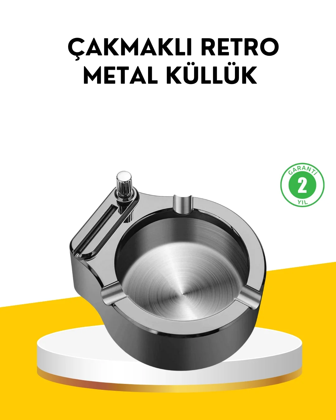 Çakmaklı Küllük Paslanmaz Metal Yuvarlak Tasarım Fiyatı, Yorumları ve Özellikleri