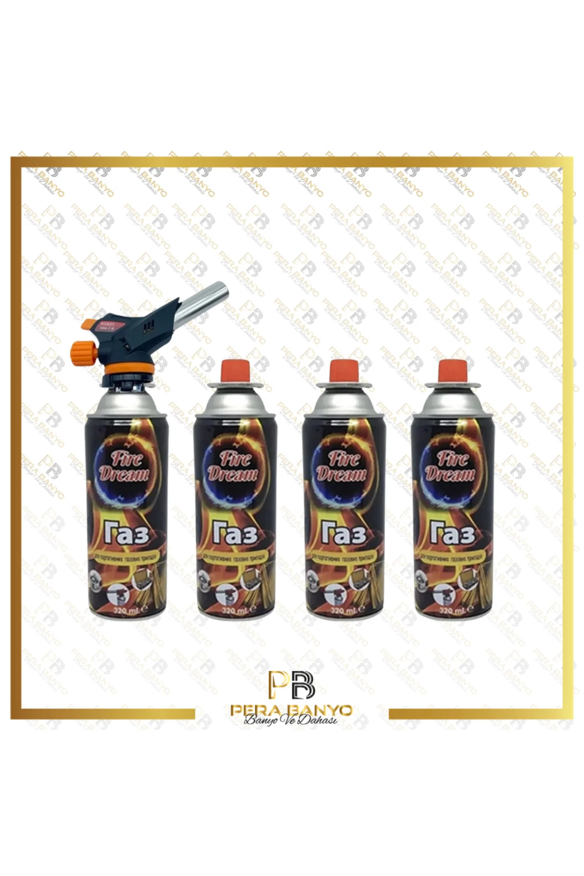 Çakmaklı pürmüz touch set 4 adet Bütan propan Kamp Gazı Kartuş 400ml 227Gr