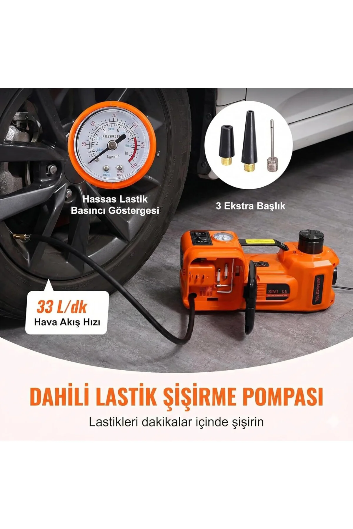 Çakmaklık Girişli Hidrolik 5 Ton Taşıma Kapasiteli Kompresör Özel