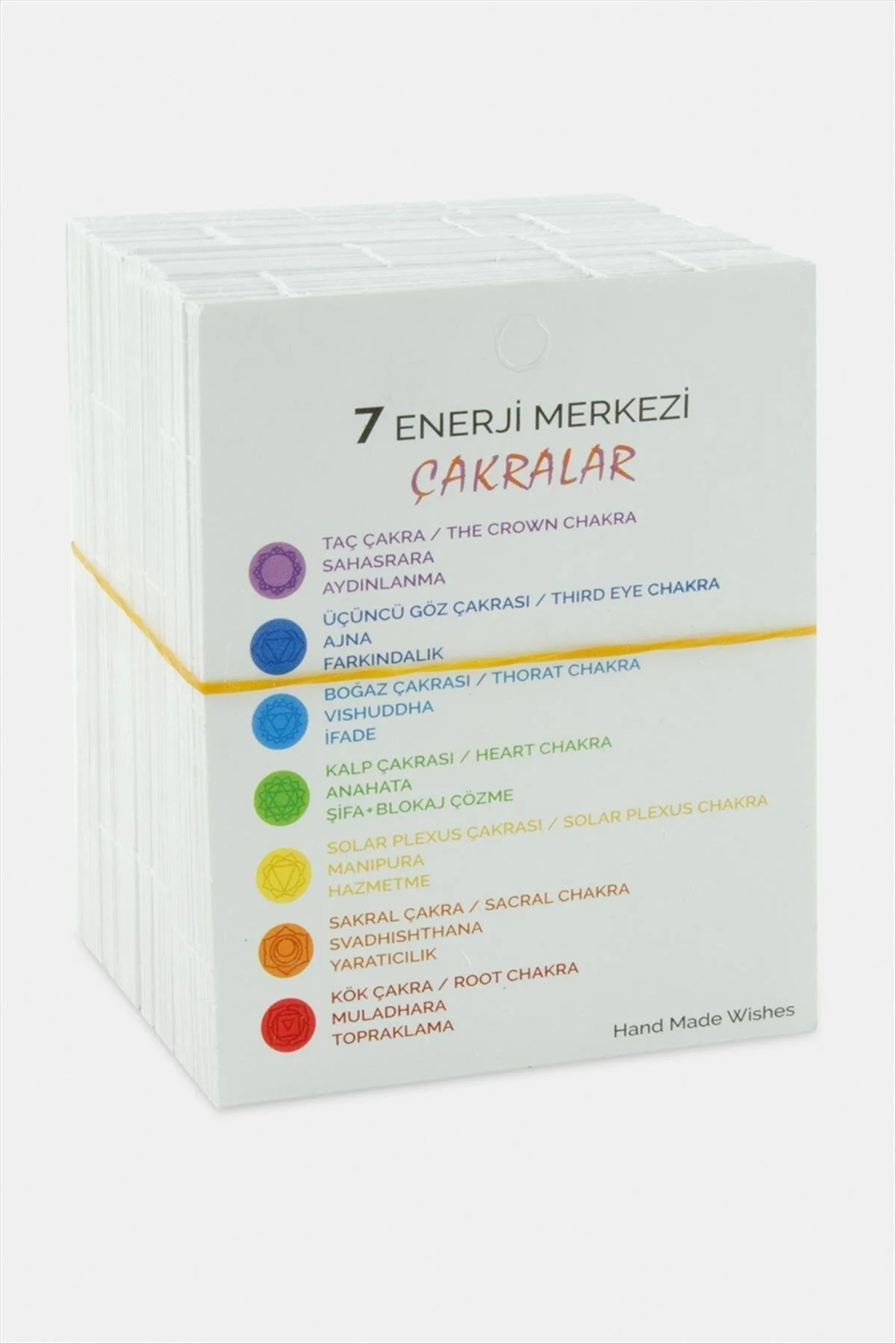 Çakra Enerji Taşları Bileklik Kartı