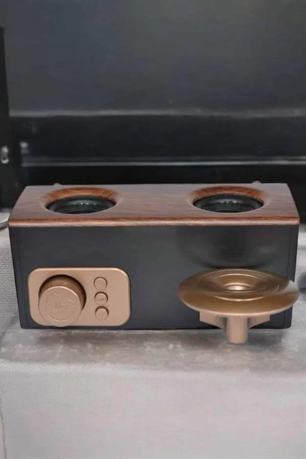 Çalar Radyo Müzik Kutusu Nostaljik Hoparlör - Bluetoothlu Kablosuz Hoparlör, FM Radyo, USB/SD Çalma