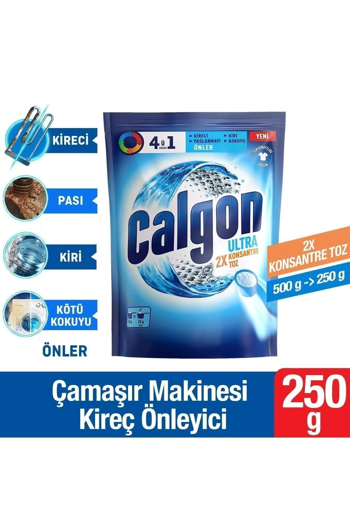 Calgon Power Kir, Pas, Kireç Ve Koku Önleyici 4'ü 1 Arada Ultra K Calgon Power Kir, Pas, Kireç Ve Koku Önleyici 4'ü 1 Arada Ultra K