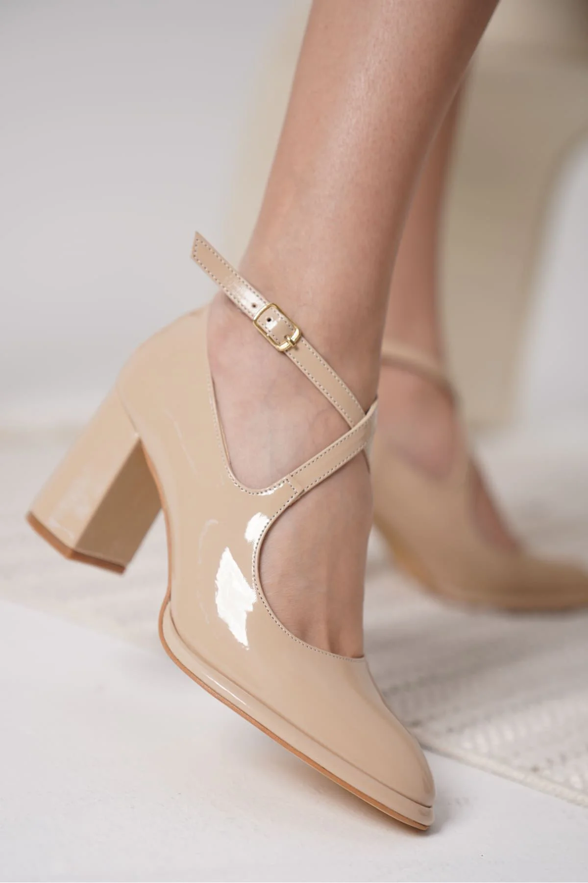 Cali Nude Rugan Kadın Topuklu Ayakkabı