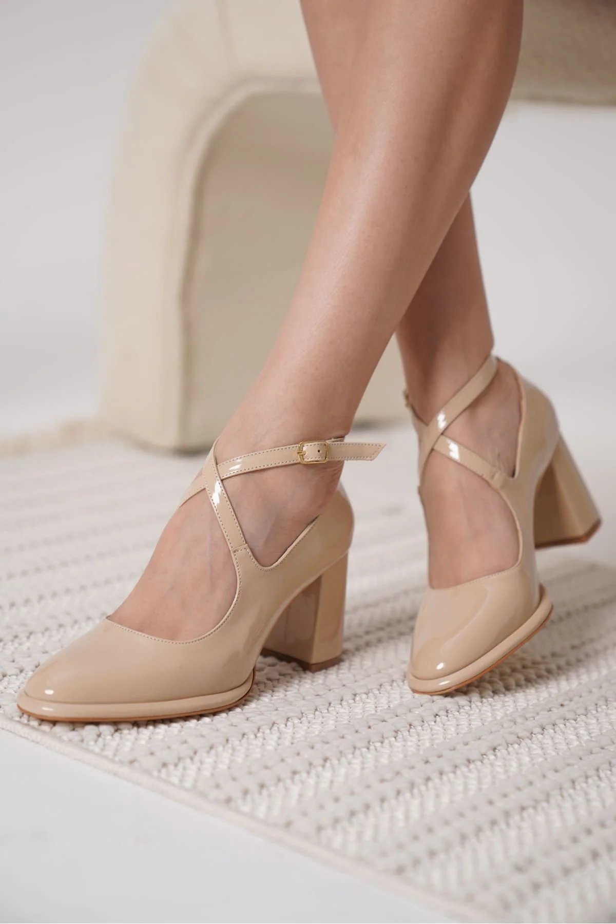 Cali Nude Rugan Kadın Topuklu Ayakkabı