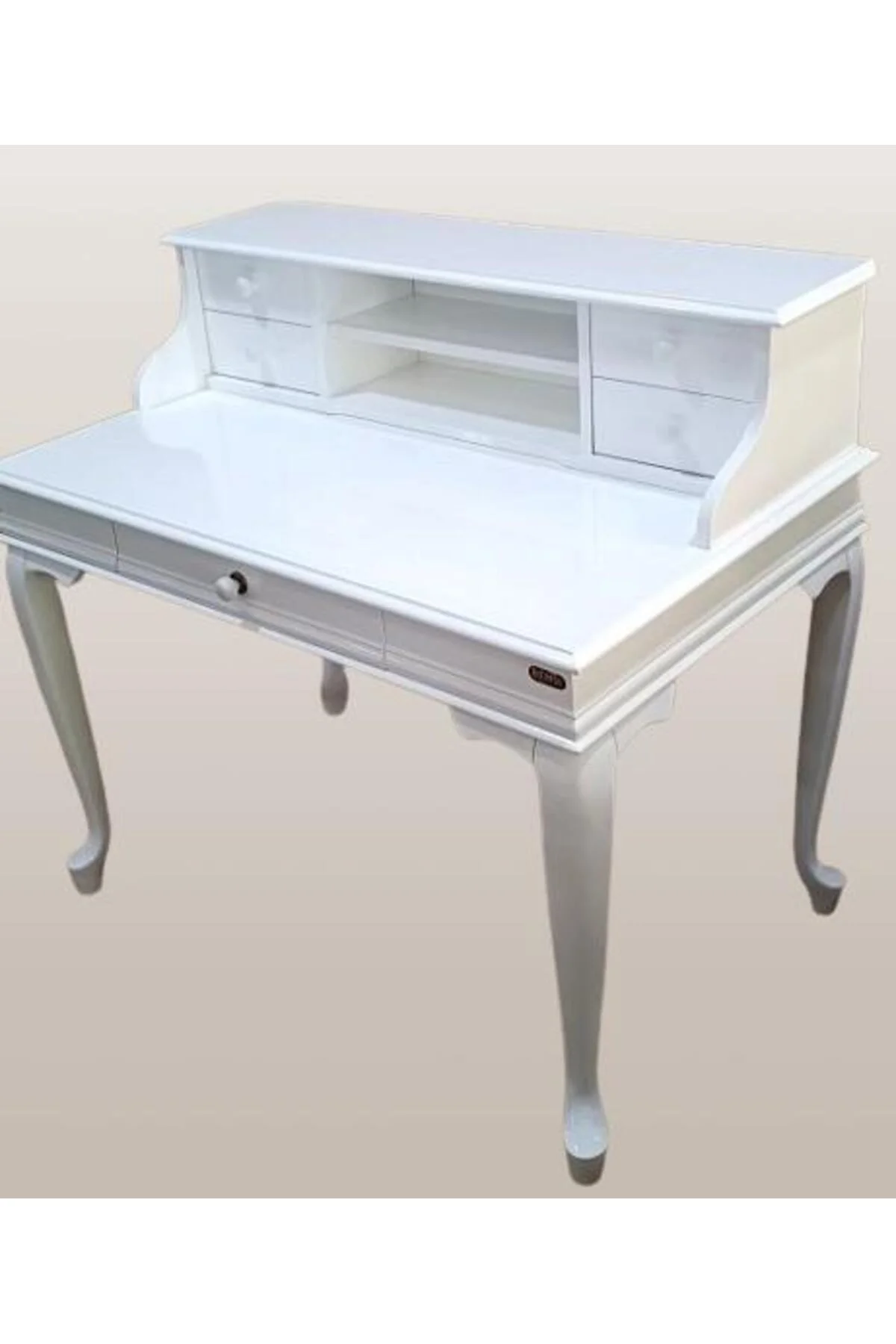 Çalışma Masa 181350 ST Klasik Model BEYAZ Kayın Aslan ayak Porsel Kulp El yapım Çalışma Masa 181350 ST Klasik Model BEYAZ Kayın Aslan ayak Porsel Kulp El yapım - Görsel 6