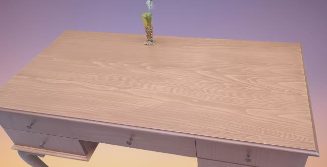 Çalışma Masa 90017 ST Klasik Model Kayın Aslan Ayak Ve Kaplam Tab