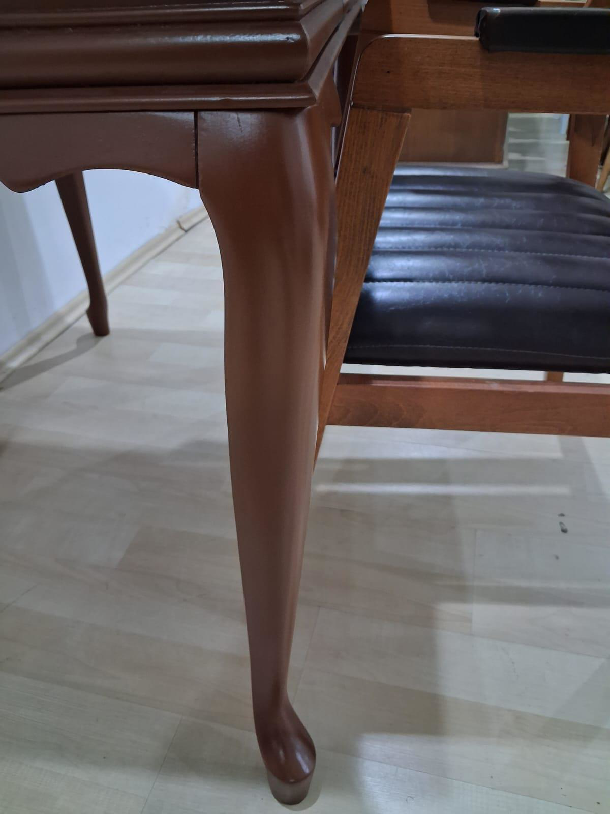 Çalışma Masa 90660 Klasik Takım Dilimli Sandaly Lüks Klasik Ceviz