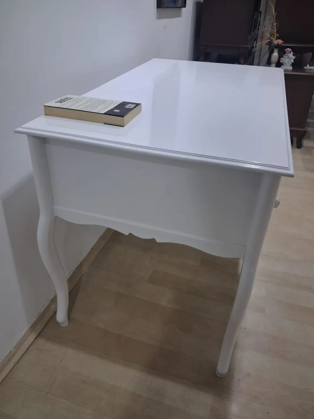 Çalışma Masa ADN 90595 Parlak Lake 5 Çekmeceli Porselen Kulplar L