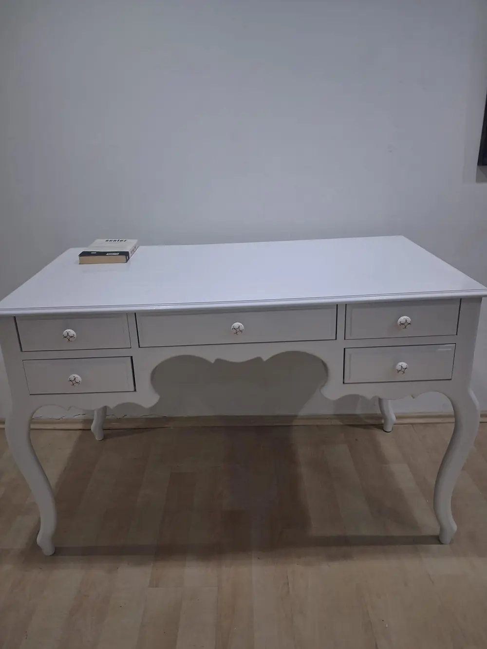 Çalışma Masa ADN 90595 Parlak Lake 5 Çekmeceli Porselen Kulplar L