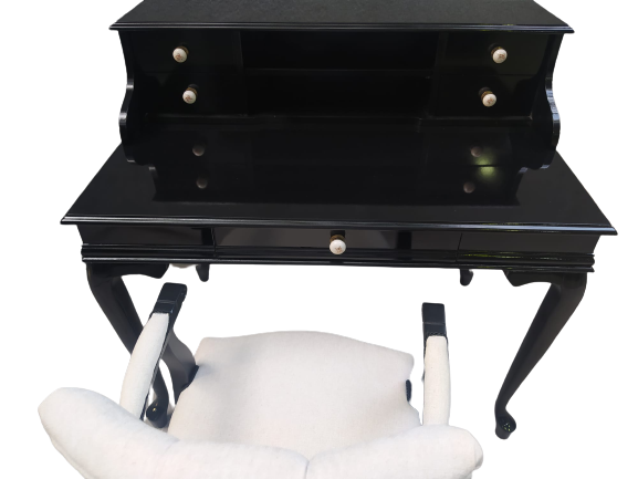 Çalışma Masa-Berjer 18483 ST Sandalye Siyah Lake Keten  Aslan Aya