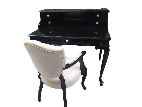 Çalışma Masa-Berjer 18483 ST Sandalye Siyah Lake Keten  Aslan Aya