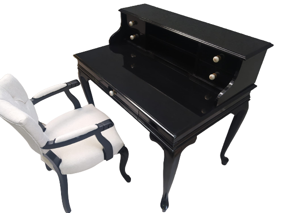 Çalışma Masa-Berjer 18483 ST Sandalye Siyah Lake Keten  Aslan Aya