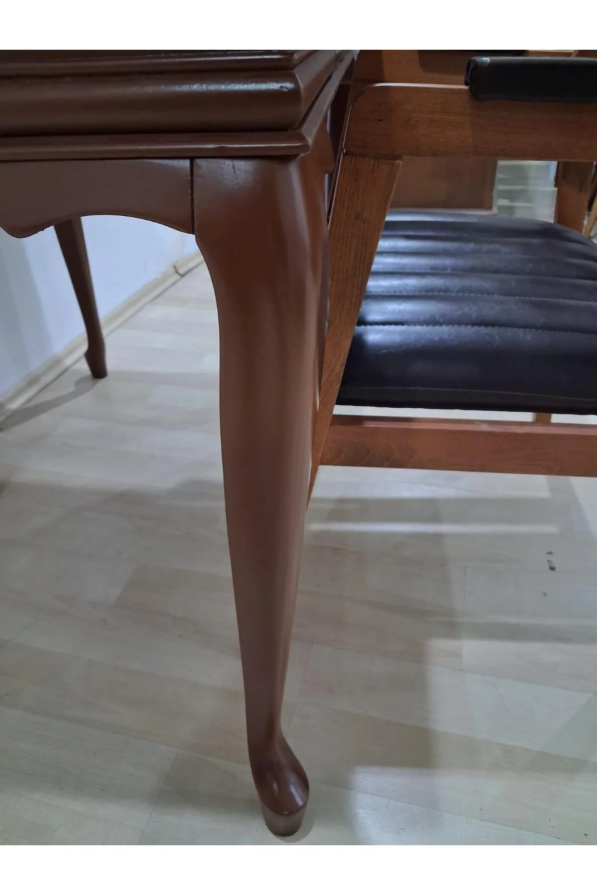 Çalışma Masa İlhm 90634 Klasik Takım Dilimli Sandaly Lüks Klasik Ceviz Renk Model - Görsel 5