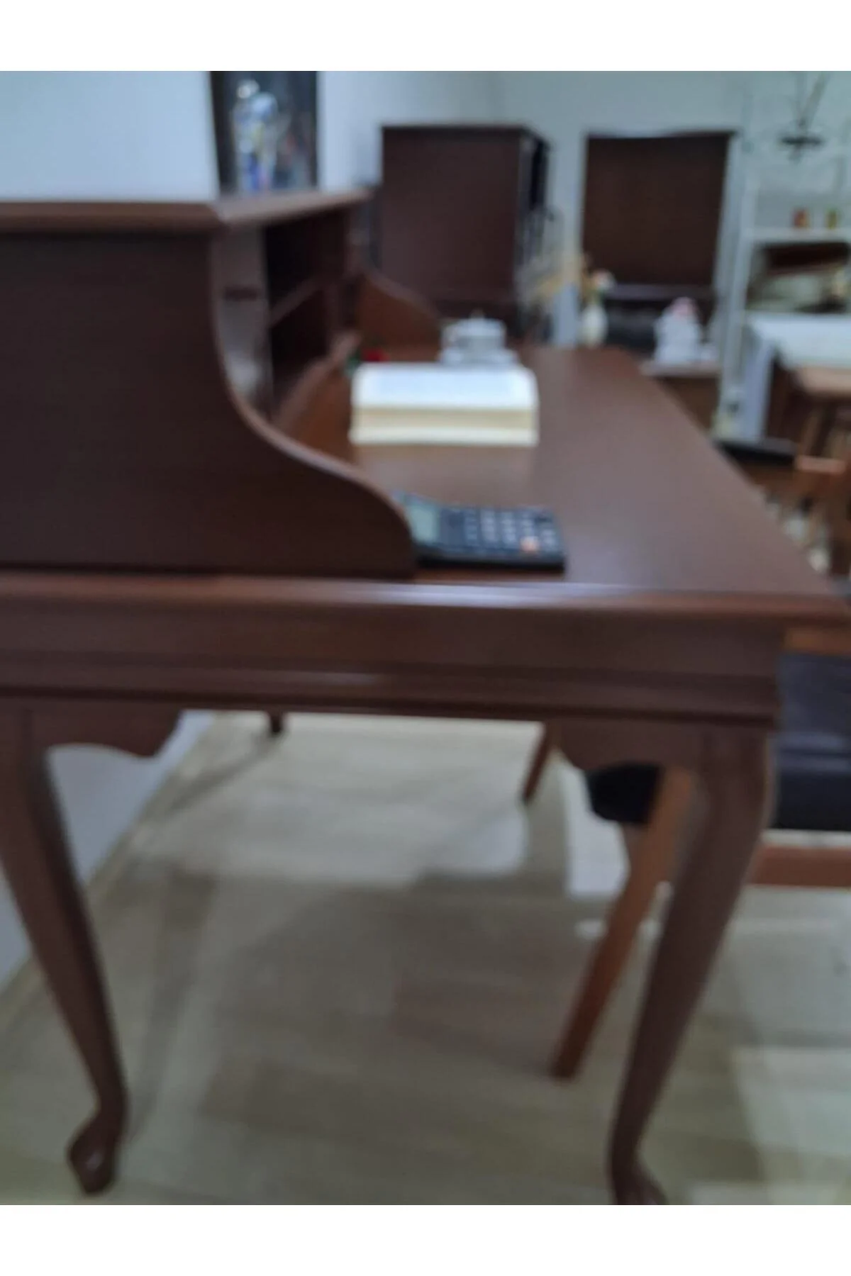 Çalışma Masa İlhm 90634 Klasik Takım Dilimli Sandaly Lüks Klasik Ceviz Renk Model - Görsel 6